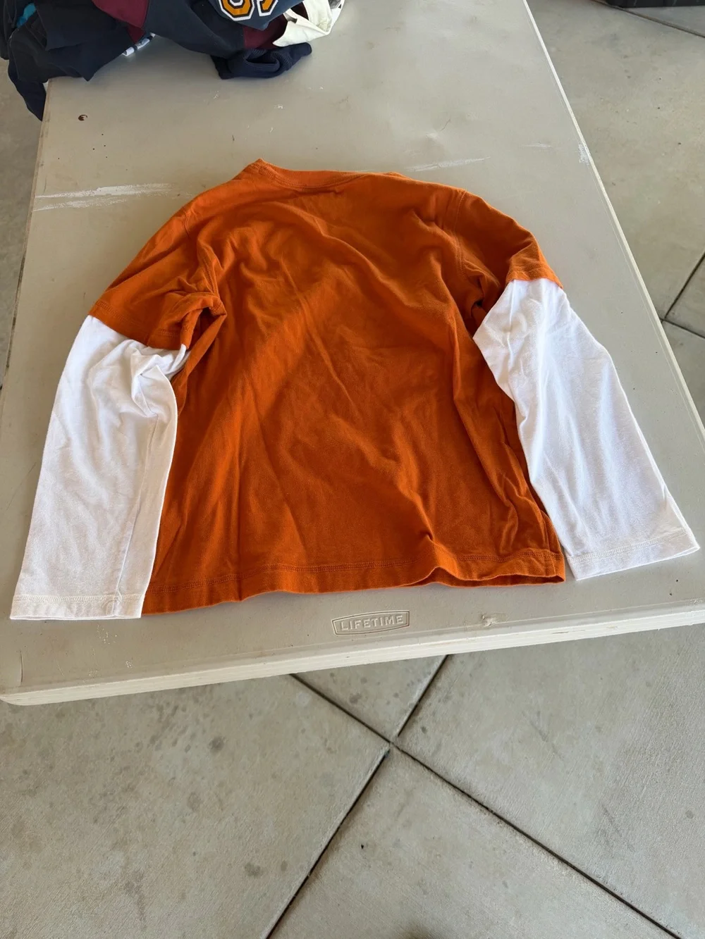 Gymboree Boys Orange & White Long-Sleeve Layered Car Tee